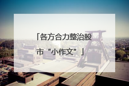 各方合力整治股市“小作文”