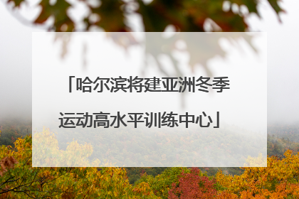 哈尔滨将建亚洲冬季运动高水平训练中心