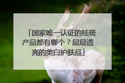 国家唯一认证的祛斑产品都有哪个？层层透亮的美白护肤品