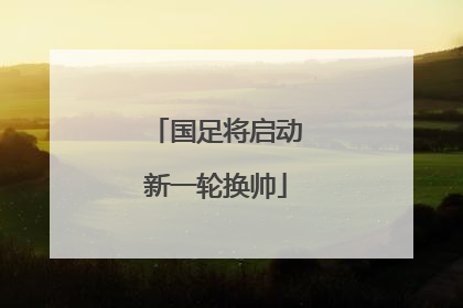 国足将启动新一轮换帅