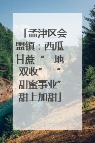 孟津区会盟镇：西瓜甘蔗“一地双收” “甜蜜事业”甜上加甜