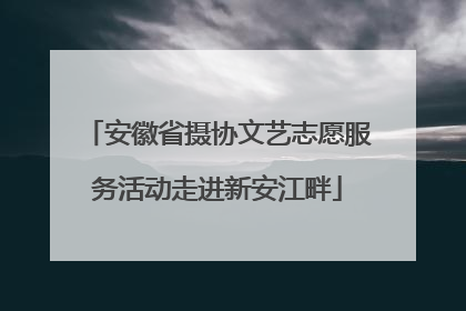安徽省摄协文艺志愿服务活动走进新安江畔