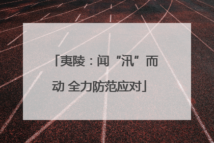 夷陵：闻“汛”而动 全力防范应对