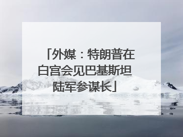 外媒：特朗普在白宫会见巴基斯坦陆军参谋长