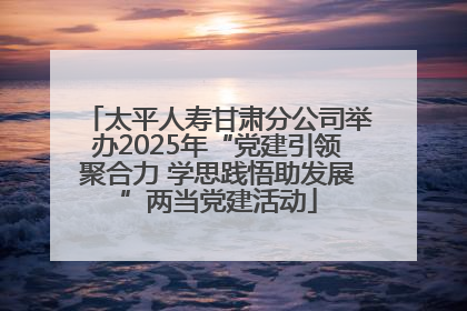 太平人寿甘肃分公司举办2025年“党建引领聚合力 学思践悟助发展”两当党建活动