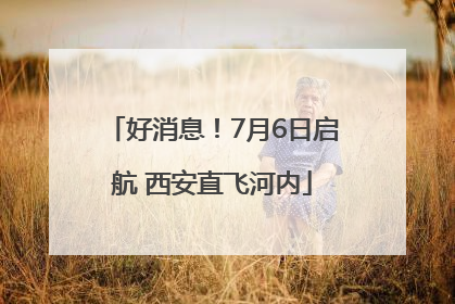 好消息！7月6日启航 西安直飞河内