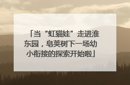 当“虹猫娃”走进淮东园，皂荚树下一场幼小衔接的探索开始啦