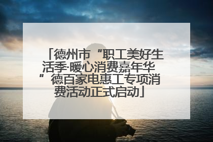 德州市“职工美好生活季·暖心消费嘉年华”德百家电惠工专项消费活动正式启动
