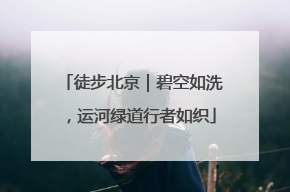 徒步北京｜碧空如洗，运河绿道行者如织