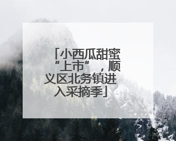 小西瓜甜蜜“上市”，顺义区北务镇进入采摘季
