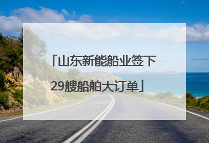 山东新能船业签下29艘船舶大订单