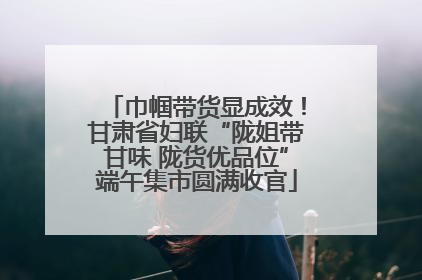 巾帼带货显成效！甘肃省妇联“陇姐带甘味 陇货优品位”端午集市圆满收官