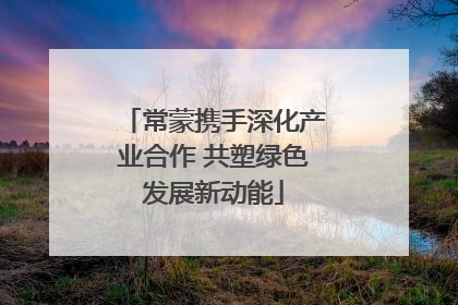 常蒙携手深化产业合作 共塑绿色发展新动能