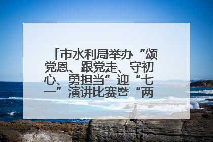 市水利局举办“颂党恩、跟党走、守初心、勇担当”迎“七一”演讲比赛暨“两优一先”表彰活动