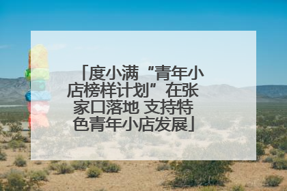 度小满“青年小店榜样计划”在张家口落地 支持特色青年小店发展