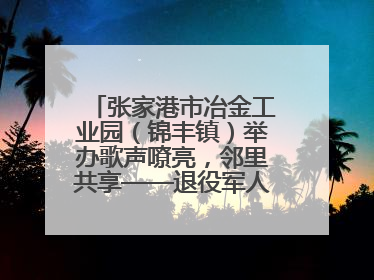 张家港市冶金工业园（锦丰镇）举办歌声嘹亮，邻里共享——退役军人音乐分享会