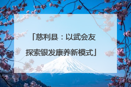 慈利县：以武会友 探索银发康养新模式