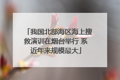 我国北部海区海上搜救演训在烟台举行 系近年来规模最大