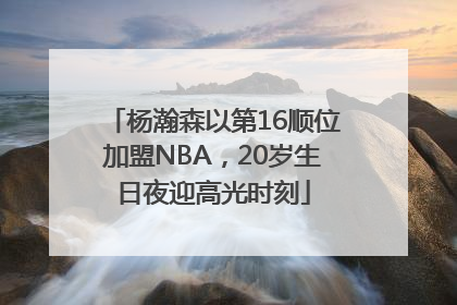杨瀚森以第16顺位加盟NBA，20岁生日夜迎高光时刻