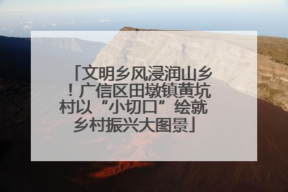 文明乡风浸润山乡！广信区田墩镇黄坑村以“小切口”绘就乡村振兴大图景