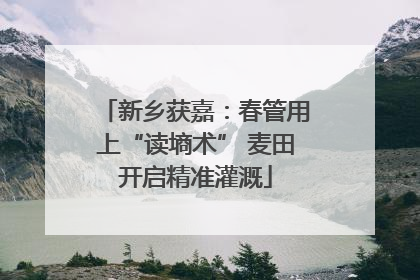 新乡获嘉：春管用上“读墒术” 麦田开启精准灌溉