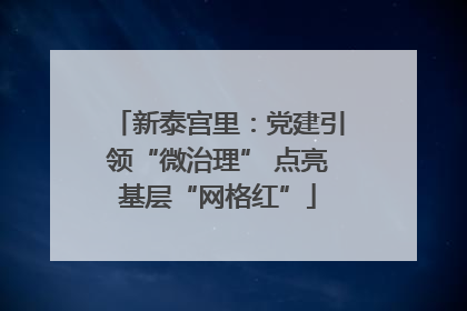 新泰宫里：党建引领“微治理” 点亮基层“网格红”