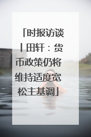 时报访谈丨田轩：货币政策仍将维持适度宽松主基调