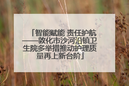 智能赋能 责任护航——敦化市沙河沿镇卫生院多举措推动护理质量再上新台阶