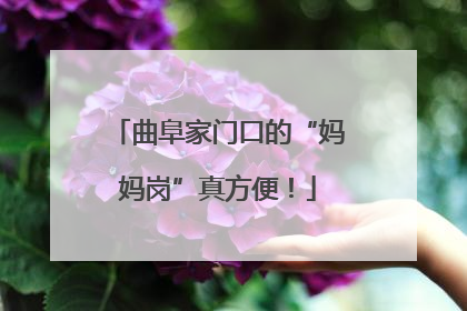 曲阜家门口的“妈妈岗”真方便！