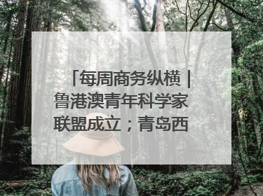 每周商务纵横｜鲁港澳青年科学家联盟成立；青岛西海岸国际能源自贸港启用