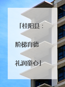 桂阳县：阶梯育德 礼润童心