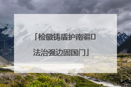 检徽铸盾护南疆 法治强边固国门
