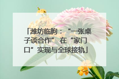 潍坊临朐：“一张桌子谈合作” 在“家门口”实现与全球接轨