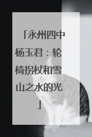 永州四中杨玉君：轮椅拐杖和雪山之水的光