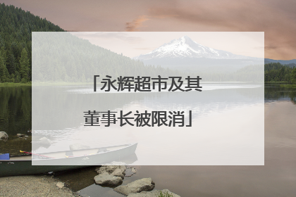 永辉超市及其董事长被限消
