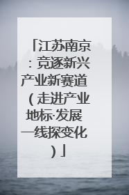 江苏南京：竞逐新兴产业新赛道（走进产业地标·发展一线探变化）