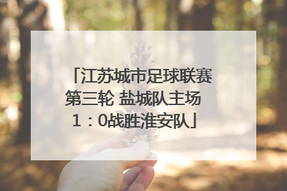 江苏城市足球联赛第三轮 盐城队主场1：0战胜淮安队