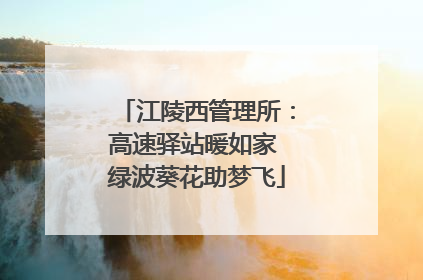 江陵西管理所：高速驿站暖如家 绿波葵花助梦飞