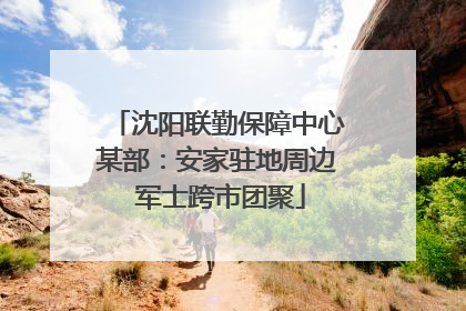沈阳联勤保障中心某部：安家驻地周边 军士跨市团聚