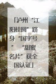 泸州“江阳桂圆”跻身“国字号” “甜蜜名片”获全国认证