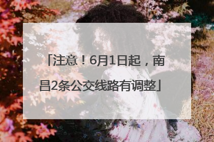 注意！6月1日起，南昌2条公交线路有调整