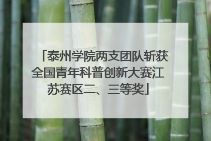 泰州学院两支团队斩获全国青年科普创新大赛江苏赛区二、三等奖