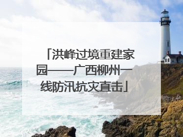 洪峰过境重建家园——广西柳州一线防汛抗灾直击