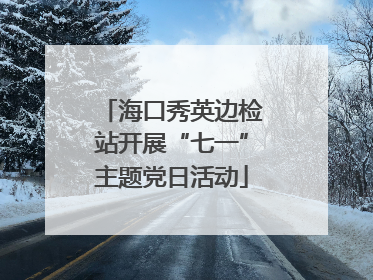 海口秀英边检站开展“七一”主题党日活动