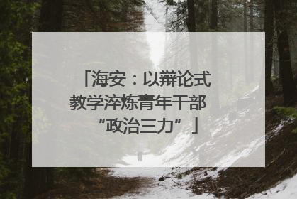 海安：以辩论式教学淬炼青年干部“政治三力”