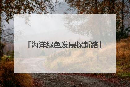 海洋绿色发展探新路