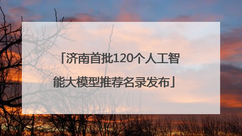 济南首批120个人工智能大模型推荐名录发布