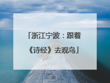 浙江宁波：跟着《诗经》去观鸟