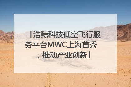 浩鲸科技低空飞行服务平台MWC上海首秀，推动产业创新