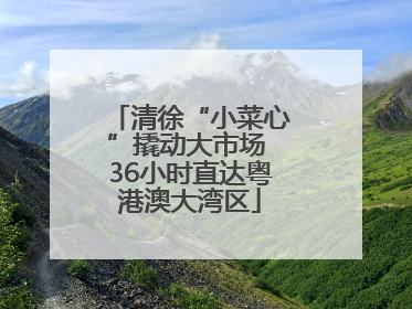 清徐“小菜心”撬动大市场 36小时直达粤港澳大湾区